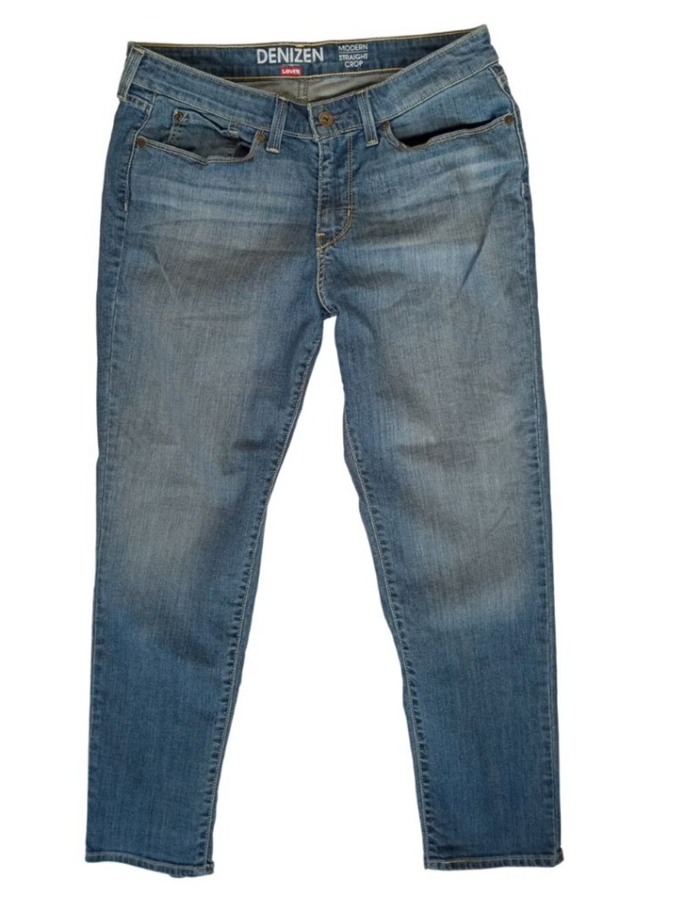 Levi's Denizen Modern Straight Crop Jeans Size 10 Blue Women's